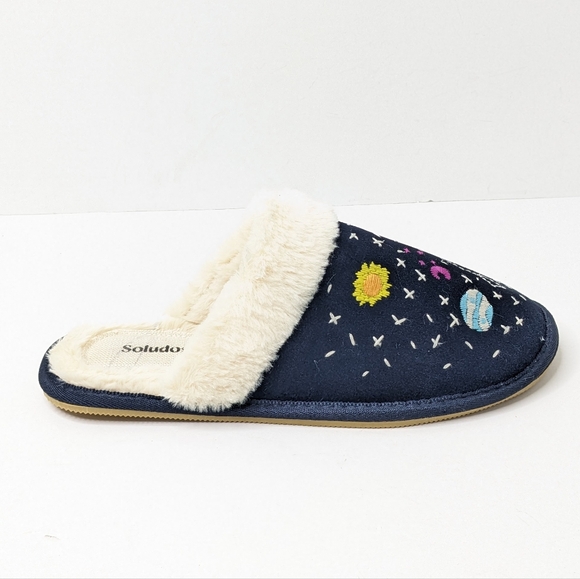 Soludos Cosmic Dream Cozy Slippers, Midnight Blue, Women's 9 M - Picture 1 of 6